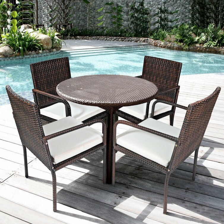 Wide patio online dining chairs